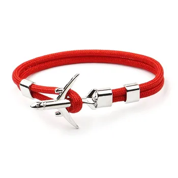 

Airplane Bracelet Men Charm Lucky Red Rope Chain Couple Bracelets For Women Male Paracord Bangles Handmade Jewelry Friend Gift