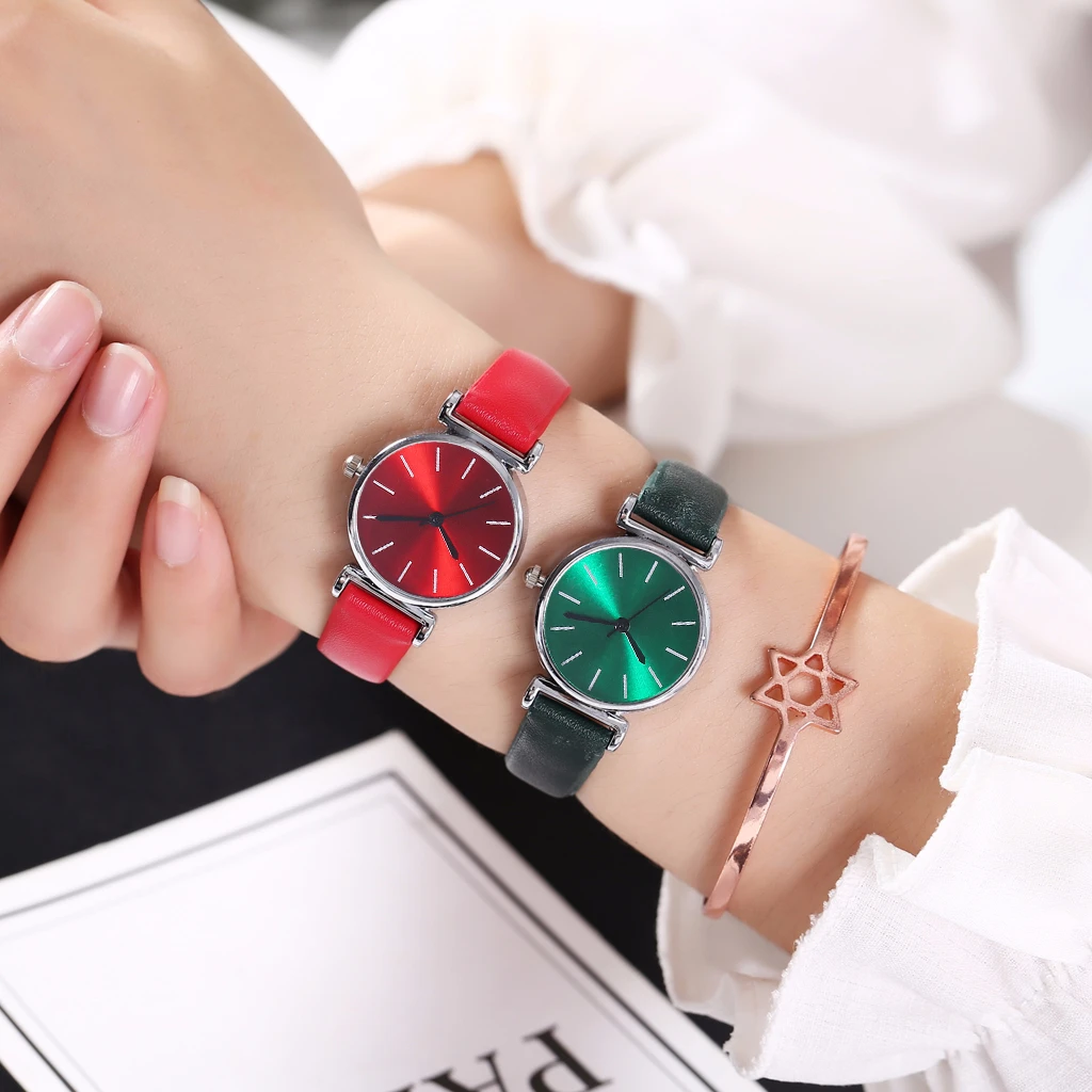 

Women Leather Mini Design Quartz Watches Casual Ladies Simple Dial Watch Clock Relogio Feminino Drop Shipping