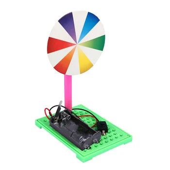 

Fun Creative Electric Seven Color Disk DIY Model Materials Kit Kids Gift