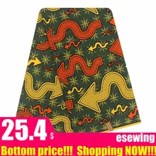 Нигерийская настоящая вощеная ткань Анкара конго африканский текстиль хлопок восковая ткань высокого качества с оптовой ценой