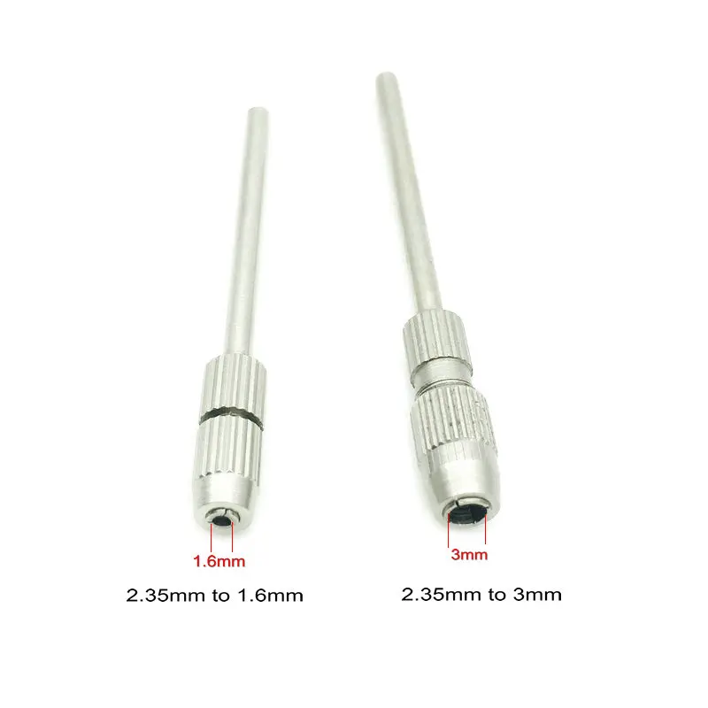 1Pc Dental Drill Bur Adapter Converter 2.35mm to 1.6mm-2.35mm to 3mm Shank Polisher for Dental Lab