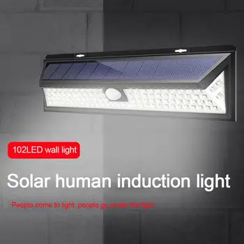 

102LED Solar Light Outdoor Solar Lamp Powered Sunlight Waterproof PIR Motion Sensor Street Light Wall Light Garden Spotlight