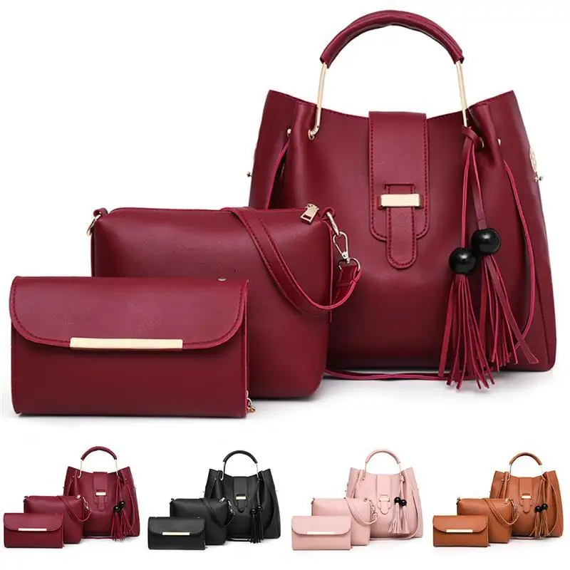 

3Pcs/Set Luxury Women Purses And Handbag High Quality Female Crossbody Bag Ladies Messenger Shoulder Bag Tassel Small Clutch Bag