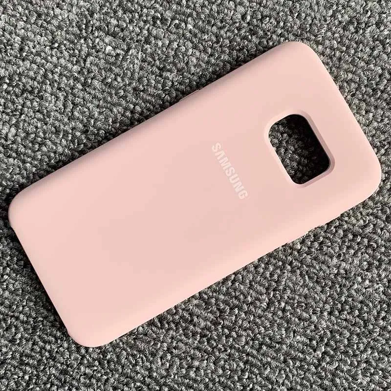 samsung Galaxy S7 Мягкий силиконовый чехол шелковистый сенсорный защитный Жидкий чехол для Galaxy S7 5,1 дюймов - Цвет: pink