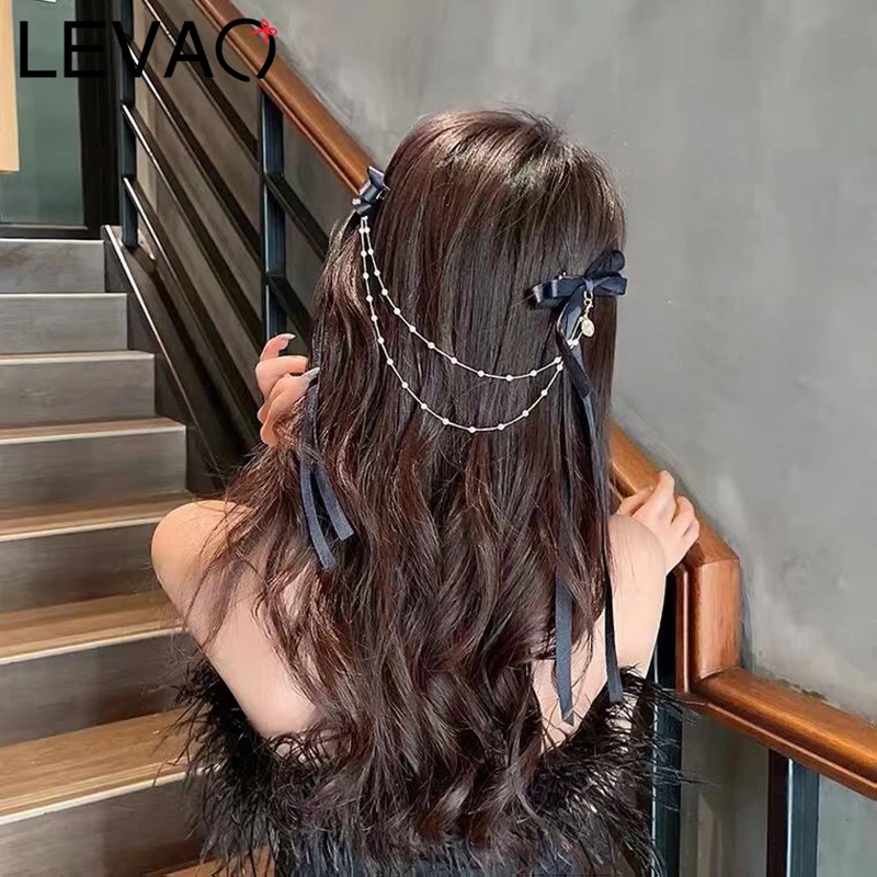 Hair Accessories Women Elegant | Elegant Chain Solid Color Bow - Elegant  Solid Color - Aliexpress