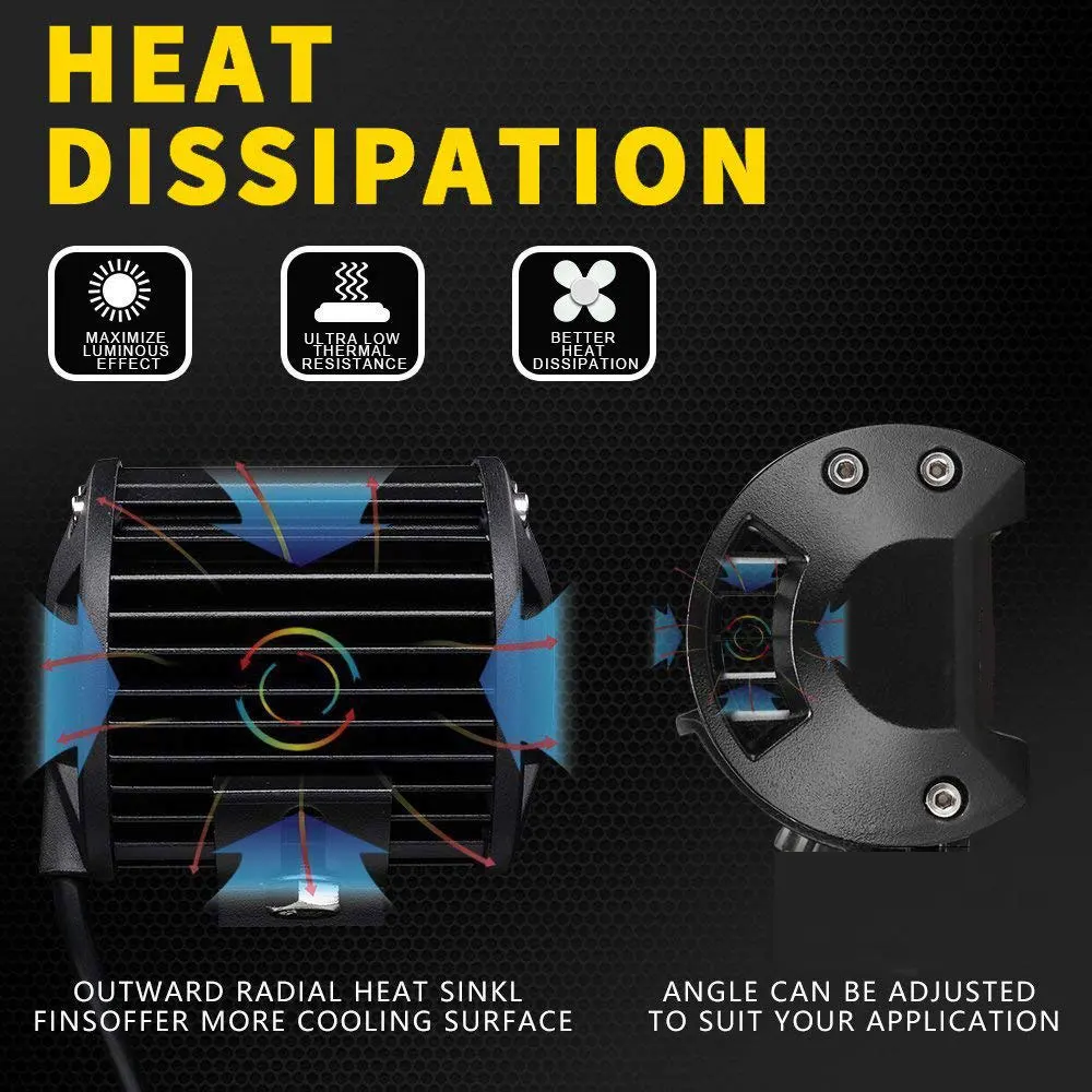 2 шт. 18 Вт светодиодный световой бар 4 дюйма точечный луч Pods светодиодный внедорожный свет 12 В для вождения противотуманных фар для грузовика SUV ATV Jeep светодиодный свет