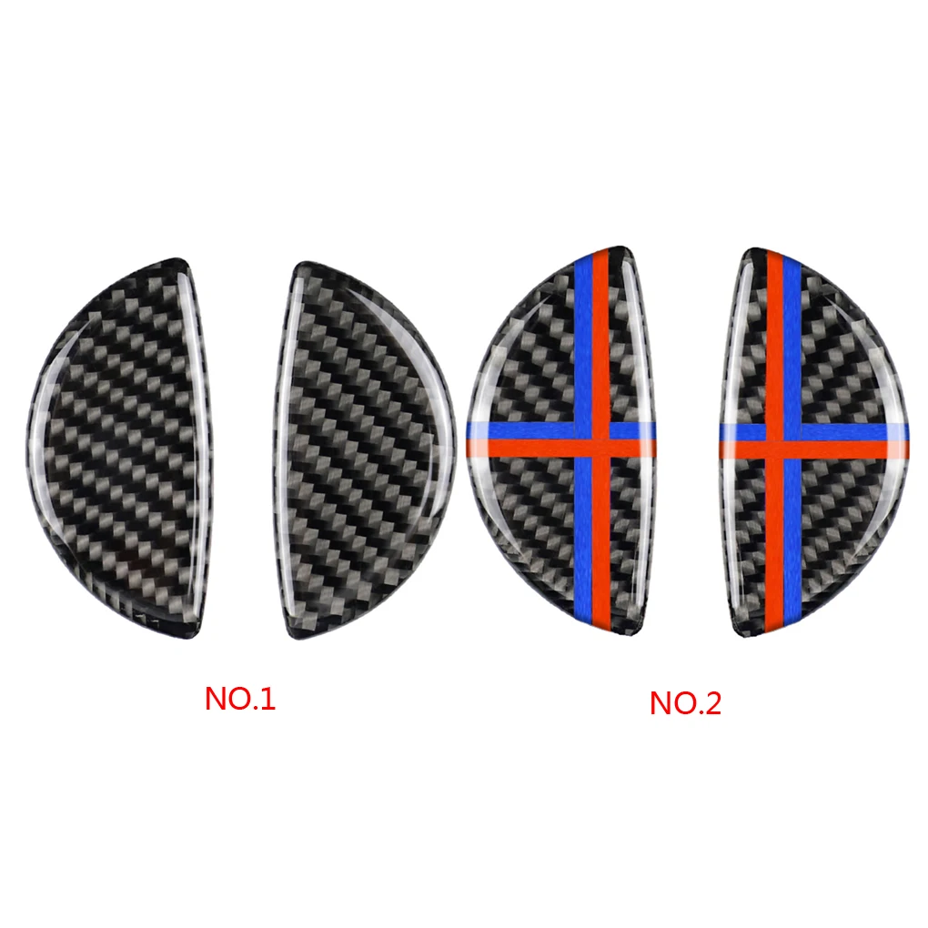Замена для Mini Cooper R55/R56/R60/R61 2 шт./компл. крышки ручки салона автомобиля наклейки Углеродные волоконные наклейки декор