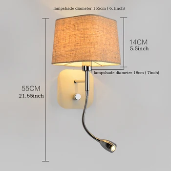 

Sale Bedroom headboard muffle light reading LED wall lamp study simple modern Nordic creative wall lamp