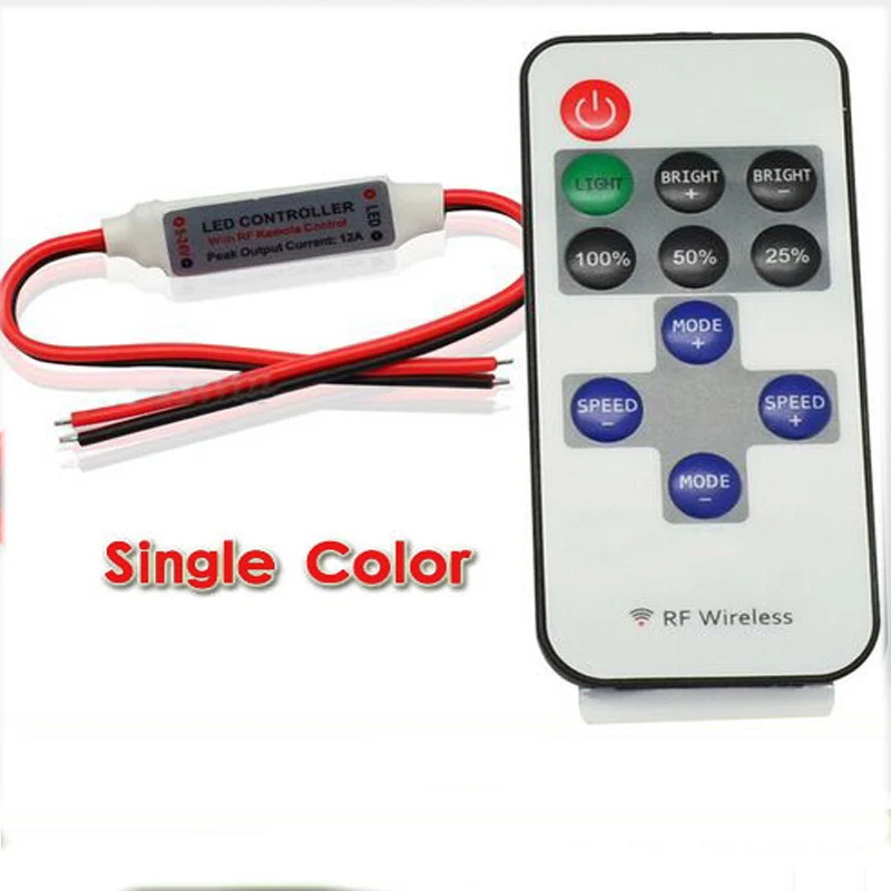 10pcs RF wirelss led dimmer DC5 24V led control dimmer for single color