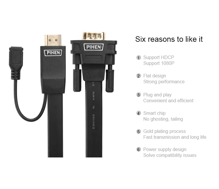 Высокое качество HDMI в VGA адаптер мужской на Мужской Женский конвертер адаптер 1080P цифро-аналоговый видео аудио для ПК ноутбук планшет