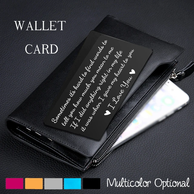 Personalised Leather Card Wallet with Photo Insert | Create Gift Love