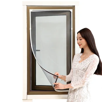 

Insect Magnetic Window Screen Anti Mosquito Net Curtain Tulle Adjustable DIY Removable Washable Invisible Fly Mesh Kit Customize