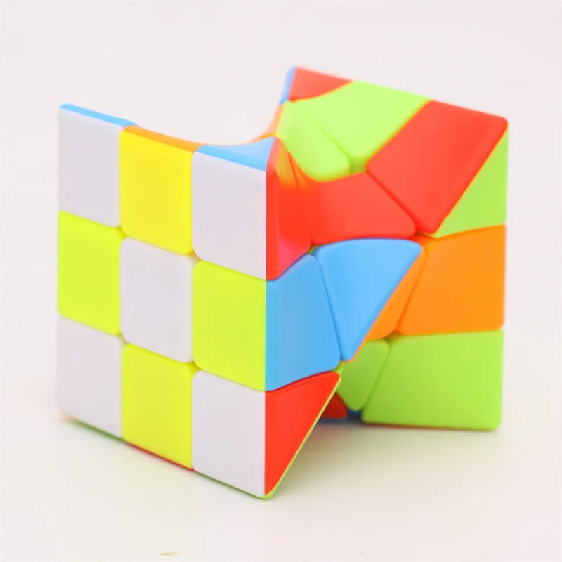 Zcube Lefun 3x3 кручение волшебный куб цветной витой куб головоломка без наклеек Пазлы красочные Развивающие игрушки для детей и взрослых