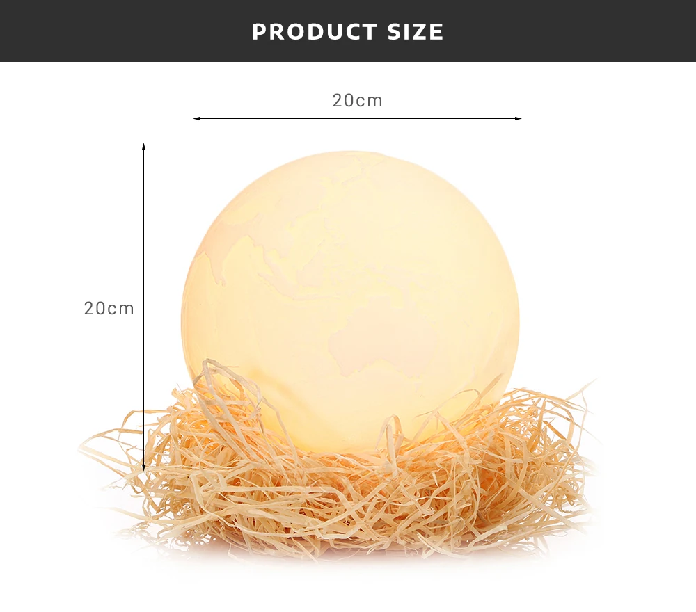 3D Printing Earth Light Night Lamp Remote Control Romantic for Study
