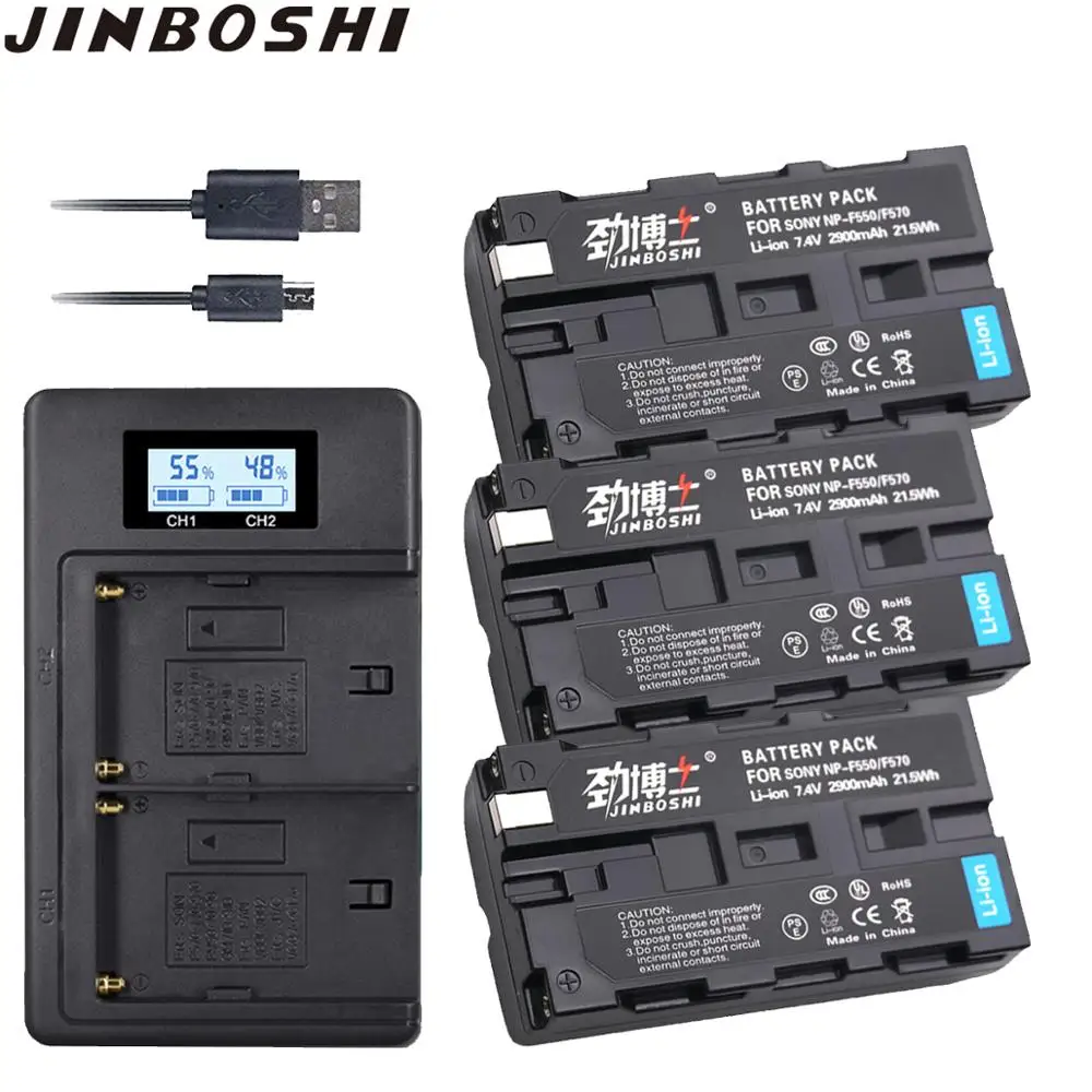 USB зарядное устройство+ 3x bateria NP-F570 NP-F550 NP-F330 NP F550 NP F330 Li-Ion Батарея для sony CCD-SC55 CCD-TRV81 DCR-TRV210 MVC-FD81