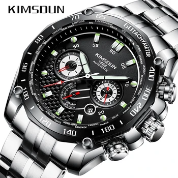 

Sports Military Men's Automatic Mechanical Watch KIMSDUN Luxury Waterproof Date Week Stainless Steel Men's Watch Relogio