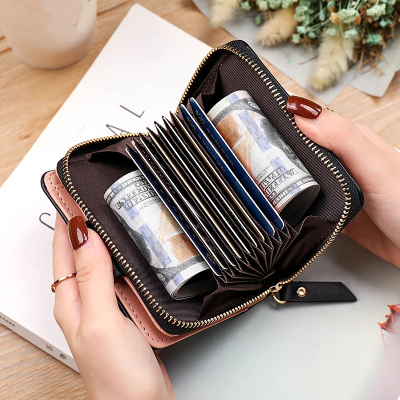 6-Colour Fashion Women Folded Small Wallets PU Leather Mini Short Coin Purse Ladies Female Multifunction Card Holder Clutch