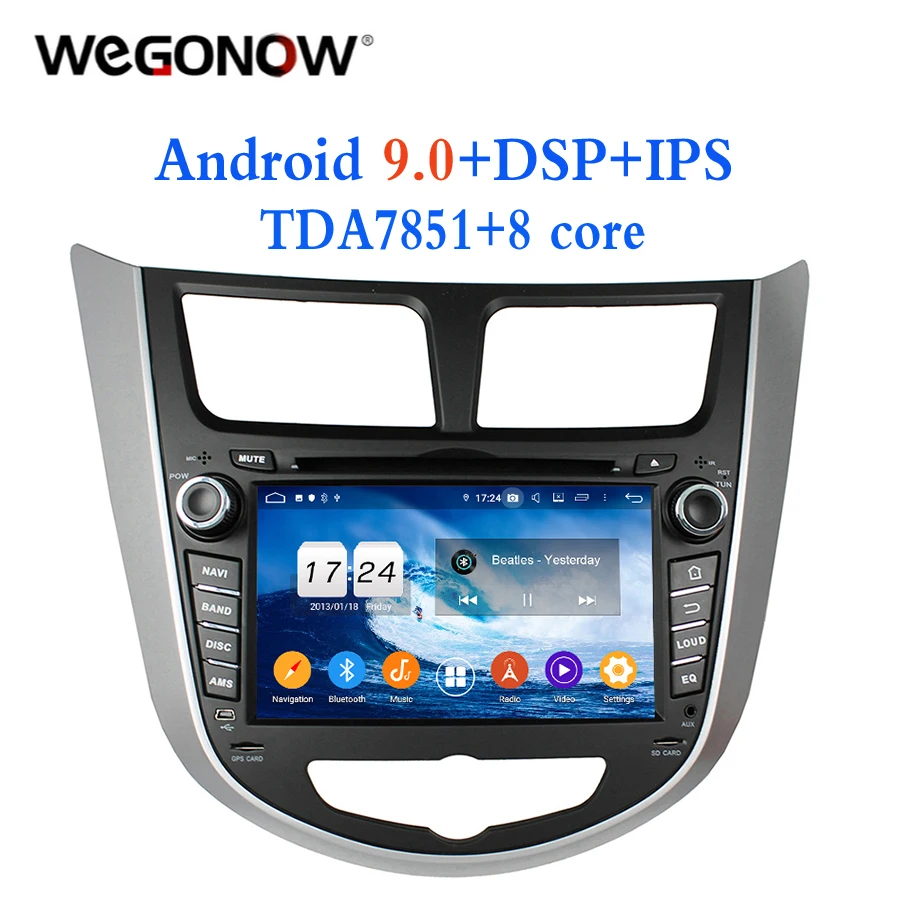 HD Android 9 0 для HYUNDAI Verna Accent Solaris 2011-2015 4G RAM автомобильный DVD мультимедийный плеер RDS