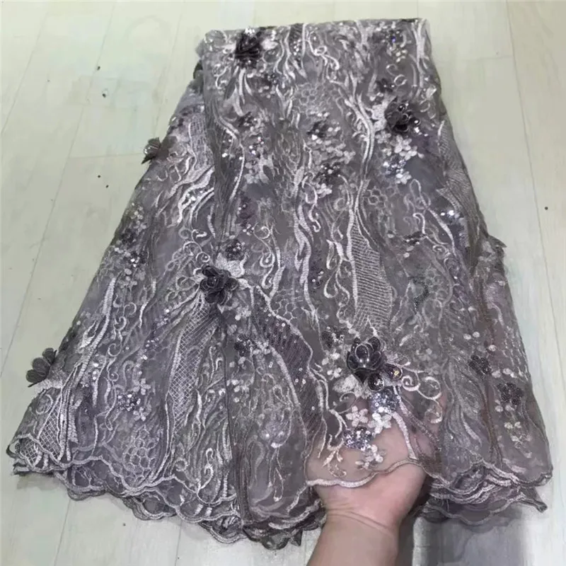 

African net lace fabrics with sequins french laces cloth material High quality embroidery tulle lace fabric for wedding!AE30