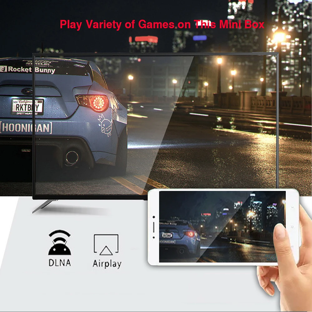 Purple Rain Design Smart Android TV Box