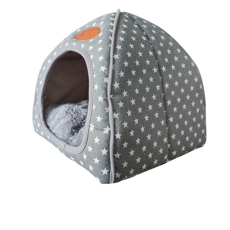 Мультяшный домик для маленьких и средних собак со съемным матрасом, моющийся кошачий наполнитель, гнездо для домашних животных, диван, питомник, товары для домашних животных