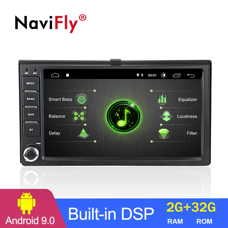 

Navifly Autogps 7 inch 2 Din DSP Android 9 Car stereo radio player for Kia CEED Cerato Carens Carnival Lotze Morning Rio Optima
