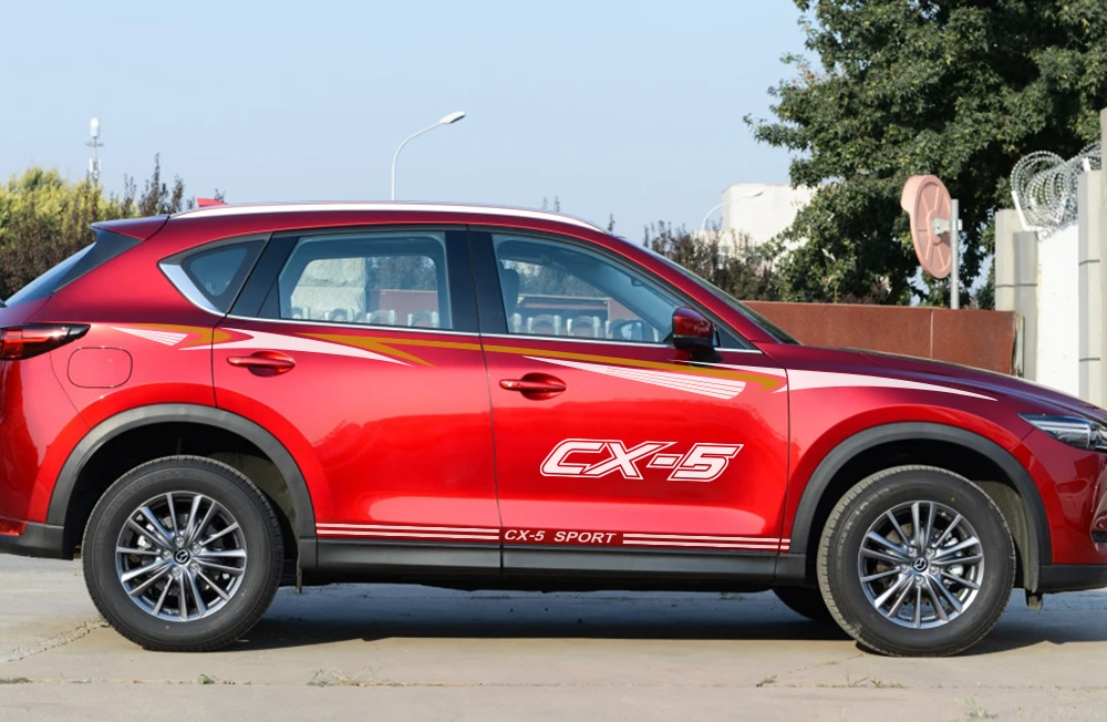 1 компл. Авто дверь боковая юбка спорт Captivation наклейки для Mazda CX-5 украшения кузова автомобиля светоотражающие виниловые наклейки авто аксессуары