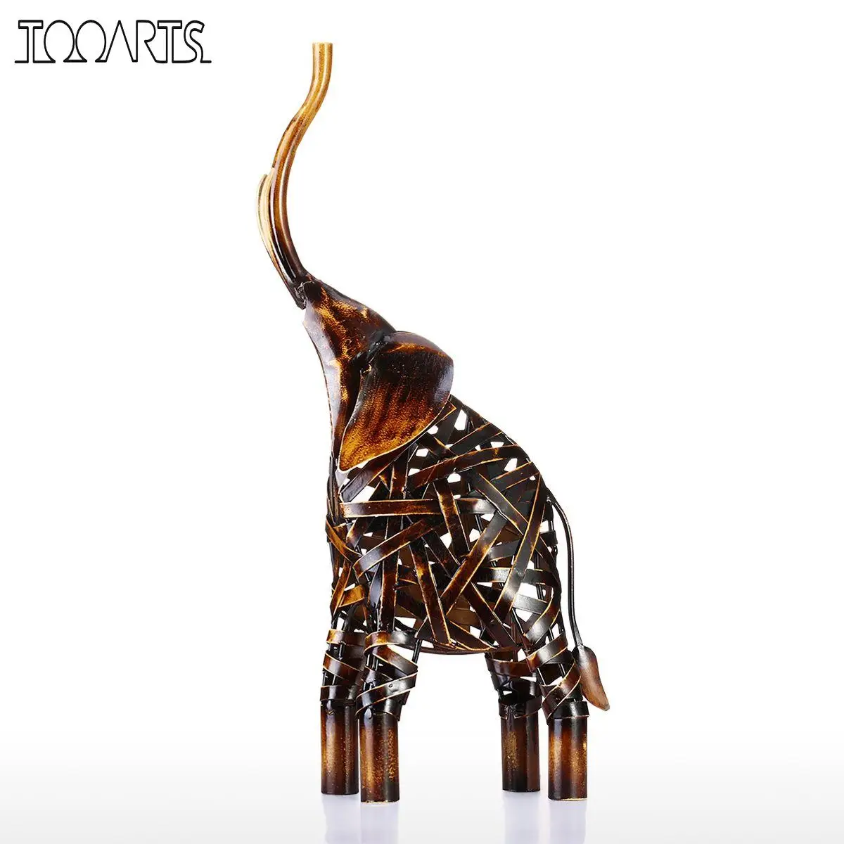 

Metal Weaving Elephant Iron Sculpture Home Decoration Crafts Animal Sculpture Artwork For Home Office