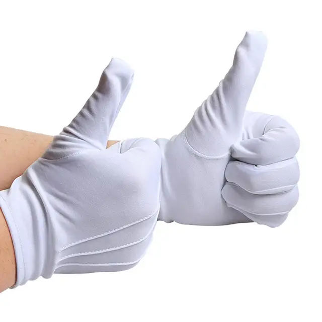 Versatile and elegant Highquality Three-gluten White Gloves