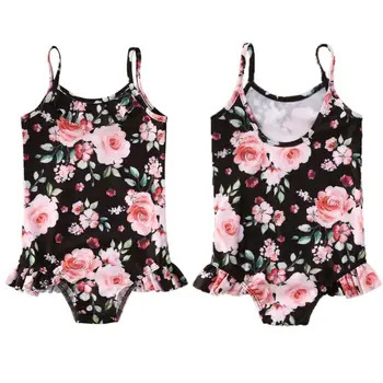 

2020 New Summer Swimsuit Toddler Kids Baby Girls Swimsuit Flower Cute Swimwear Bathing Suit Beachwear One Piece 6M-4T