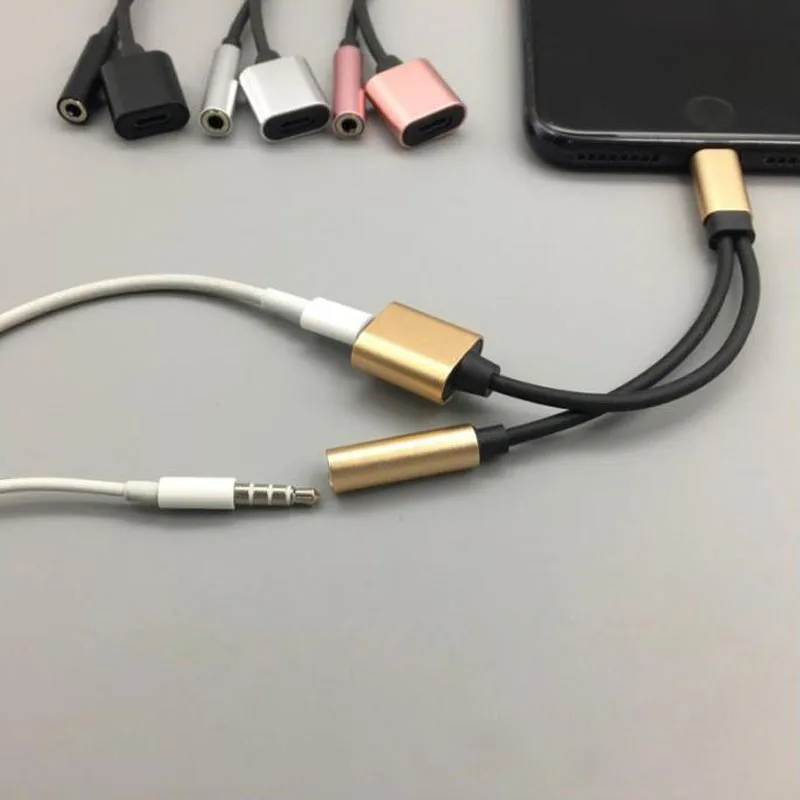 Для IOS 12 аудио и зарядный адаптер 3,5 мм, AUX, разъем наушников наушники сплиттер кабель для iphone X XS Max XR 7 8 plus