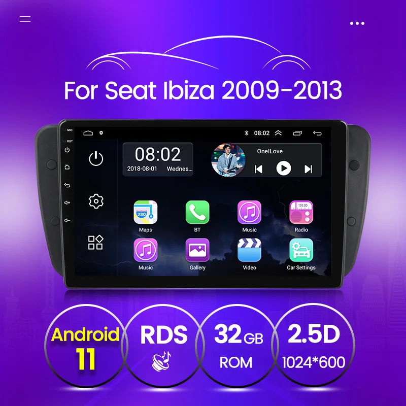 Головное устройство Android 2 ГБ + 32 для Seat Ibiza MK4 6J 2008 2009 2010 2011 2013- автомобильное радио