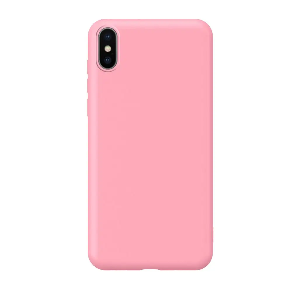 Силиконовый чехол Jotunao для телефона iphone 7 8 Plus для Apple, чехол для iphone 6 6S Plus X XS MAX XR 7 8 без логотипа - Цвет: Розовый