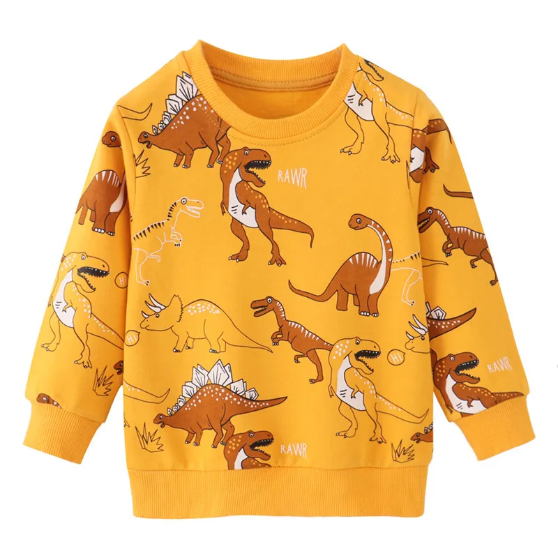 Jumping Meters Hot Selling Boys Girls Sweatshirts For Autumn Spring Whale Print Cotton Children's Tops Sweaters Kids Sport Shirt