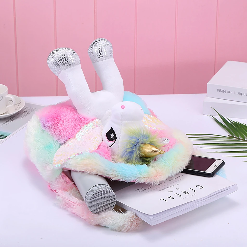 Unicorns Cartoon School Book Bag Backpacks Cute Fashion 3D Fur Backpacks For Girls Travel Backpack Children 9 Hdde8322623f045c6a2cc87c35e305a889