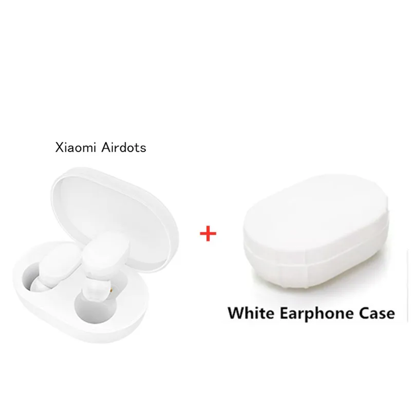 add white case Оригинальные наушники Xiaomi TWS AirDots Bluetooth 5,0, молодежная версия, стерео Беспроводная гарнитура с микрофоном, наушники-вкладыши, зарядная коробка - Цвет: add white case