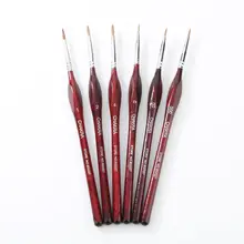6 шт. Профессиональная деревянная ручка художники модельеры детальный набор кистей для рисования