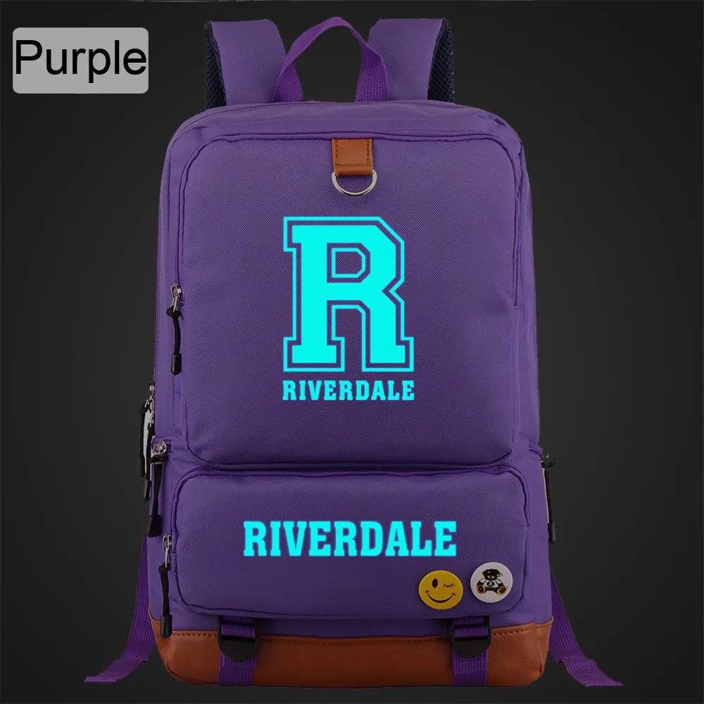 DL04-08 Blue Luminous Riverdale South Side Serpents Boy Girl Book School Bag Women Bagpack Teenagers Schoolbags Men Student Backpack - Color: DL04-08