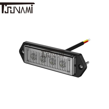 

12V-24V 12W Car Truck Emergency Light Flashing Firemen Lights 4Led Car-Styling Ambulance Police Light Strobe Warning Light