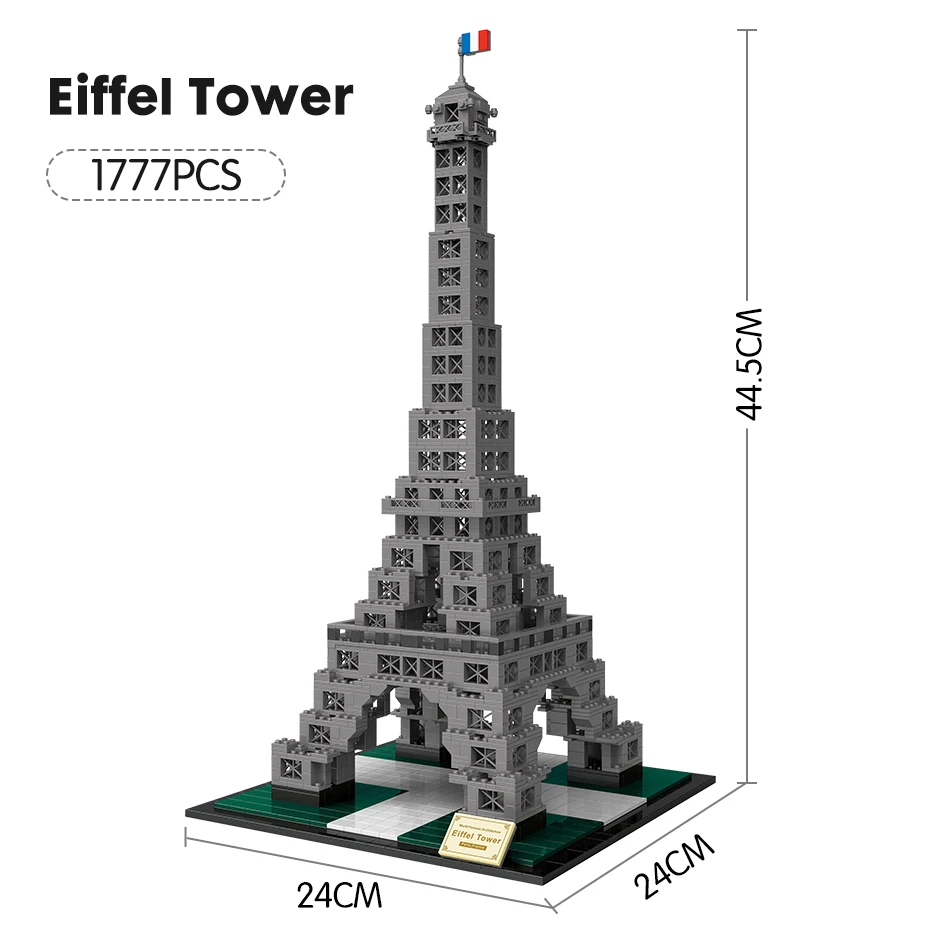 Город знаменитая архитектура Эйфелева башня Египетские пирамиды Лондон двойной мост создатель модели строительные блоки кирпичи игрушки для детей