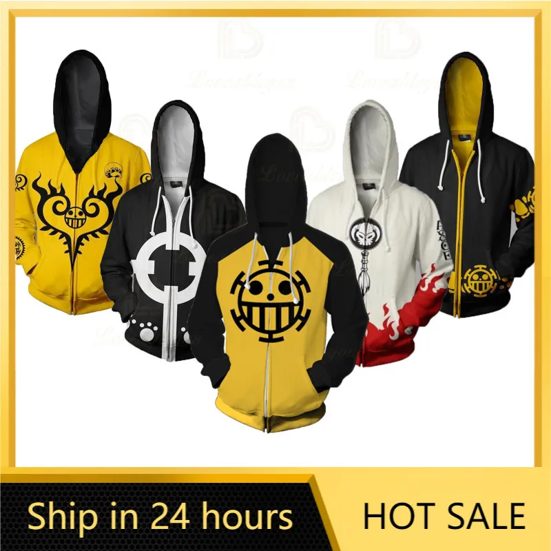 Promotion Anime One Piece 3D Zipper Cosplay Costume Streetwear Hoodies Monkey D Luffy Ace Hooded Sweatshirt for Men and Women |