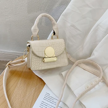 

Classic Texture Vintage Portable Leather Shoulder Bag Creative Design Chic Women Mini Handbag Daily Messenger Pouch
