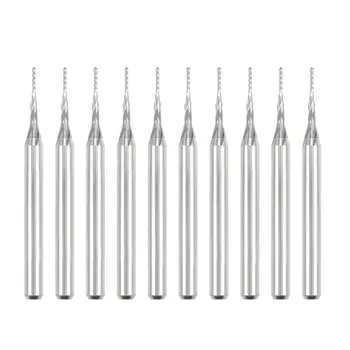 

10pcs 1/8 Shank Carbide End Mill Engraving Bit Metalworking For PCB Machine Set