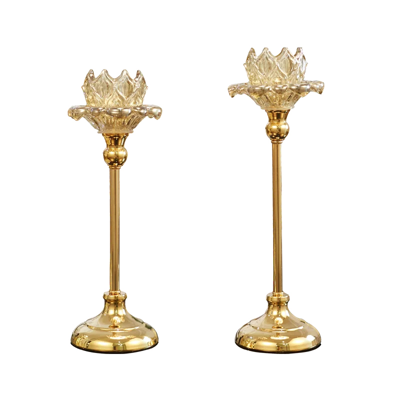 Simple Gold Candle Holders Modern Luxury Wedding Candle Holder