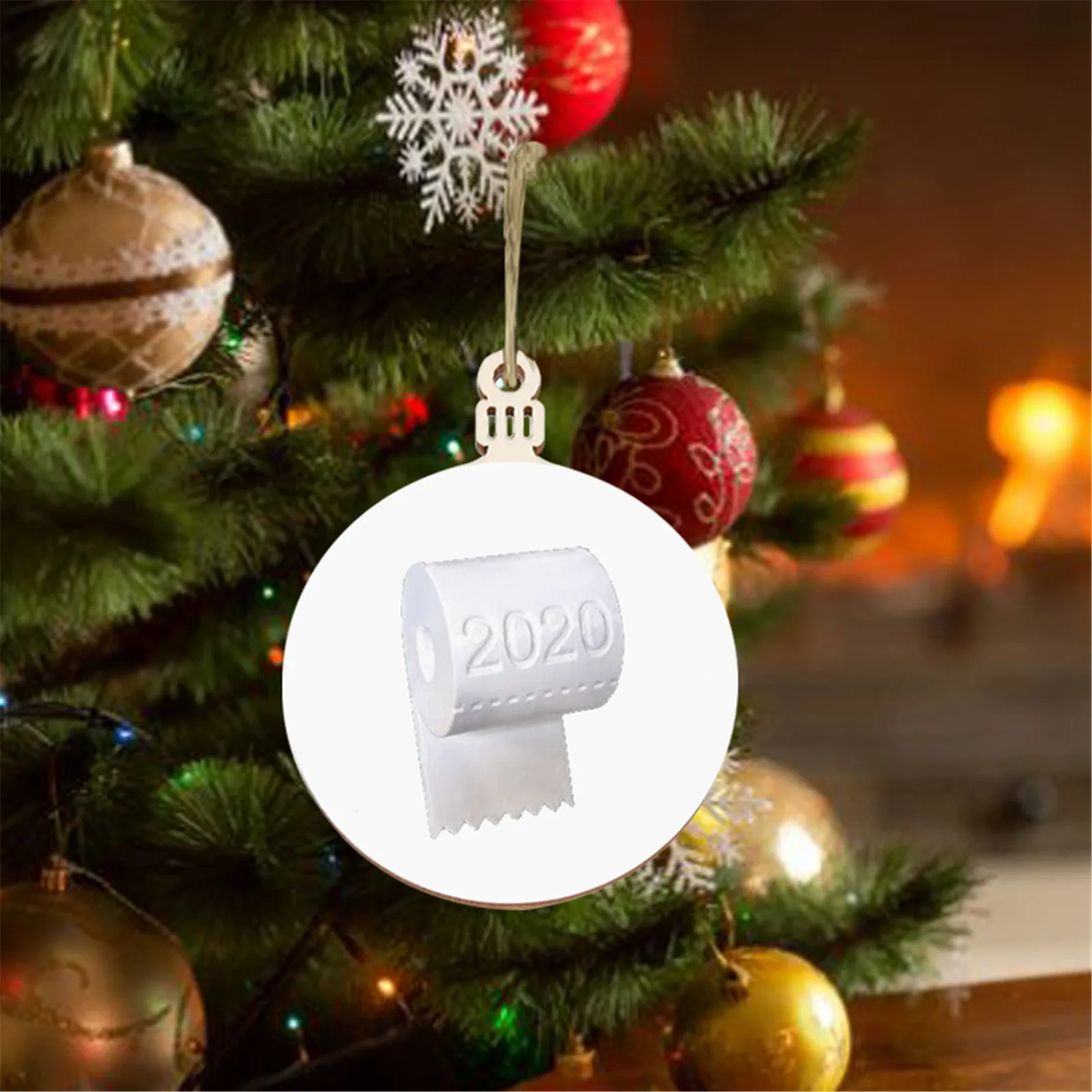 2020 Christmas Ornament Toilet Paper Crisis Hanging Pendants boże narodzenie Santa Claus kerst decoratie navidad oferta | Дом и сад