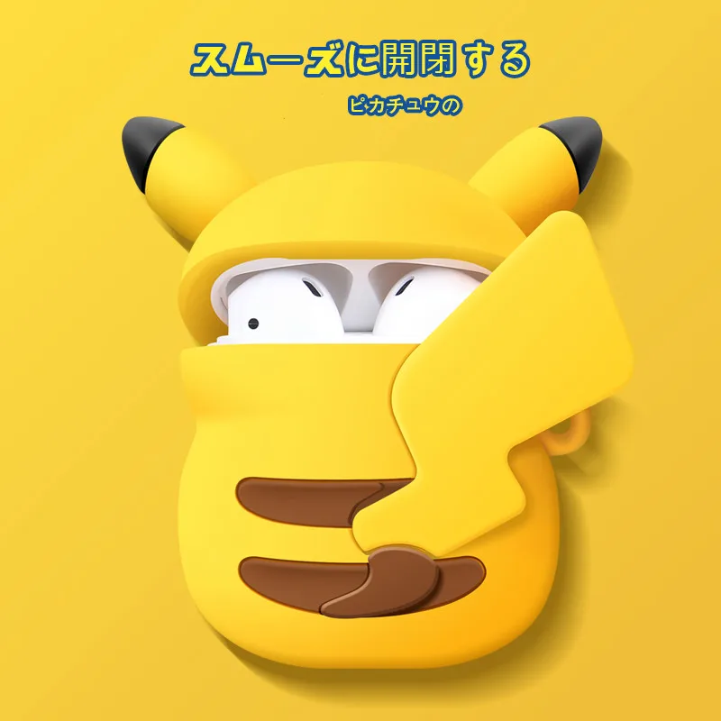 Беспроводной Bluetooth чехол для наушников Pokemon Pikachu для Apple AirPods Pro, силиконовый чехол для наушников s для Airpods2, защитный чехол