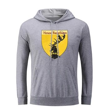 

Bucks Game of Thrones House Baratheon of Storm's End Ours Is the Fury Men Graphic Hoodie Sweatshirt Strings Hooded Pullover