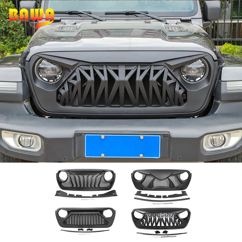 BAWA гоночные грили для Jeep Wrangler JL решетка сетчатые вставки автомобильные аксессуары для Jeep Wrangler JL+ Внешние детали