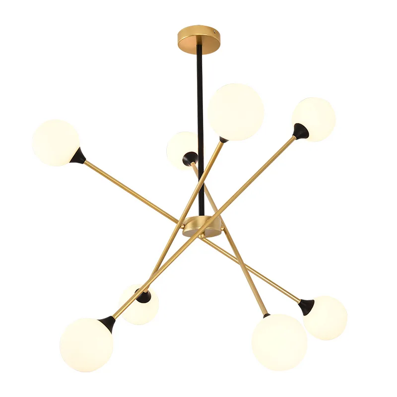 Modern simplicity LED Chandelier lighting Iron Glass Ball hanging lamp for Nordic dining living room restaurant bedroom fixtures