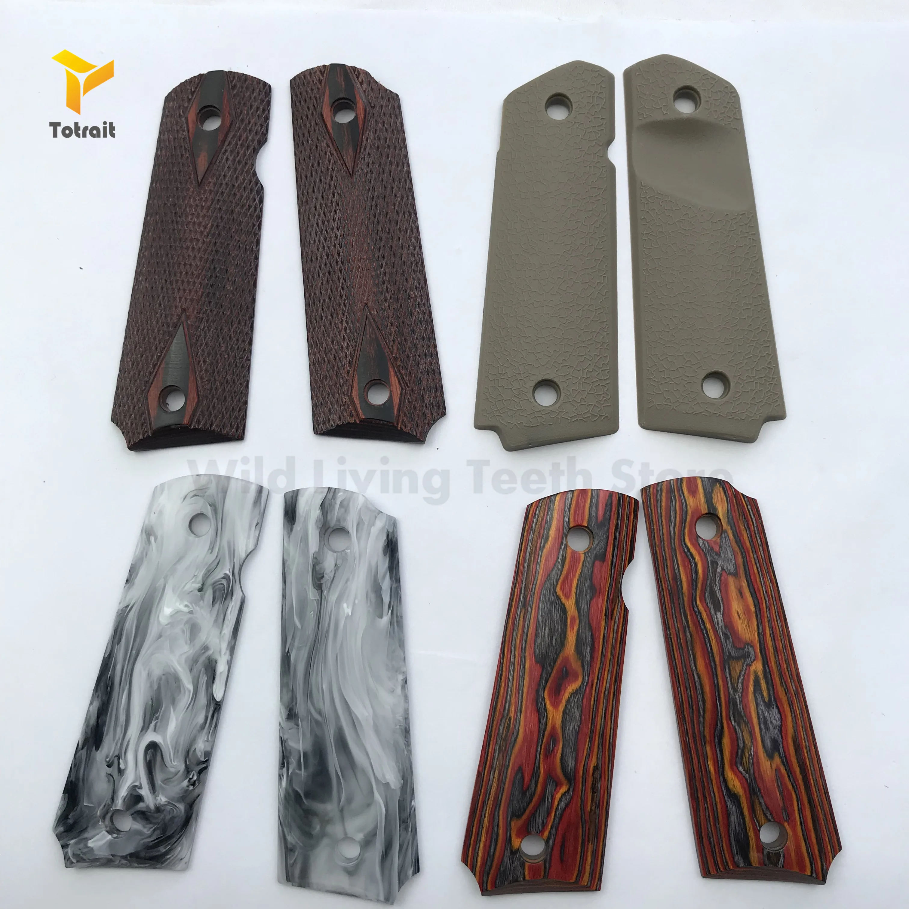 

Totrait Tactics pistol 1911 grips custom Grips CNC Material 1911 accessories 2Pieces gun accessories hunting accessories